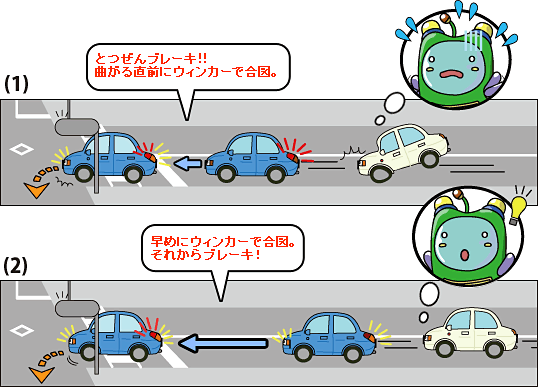 早めのブレーキ